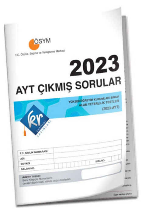 2023 YKS AYT Tıpkı Basım Çıkmış Sorular KR Akademi Yayınları