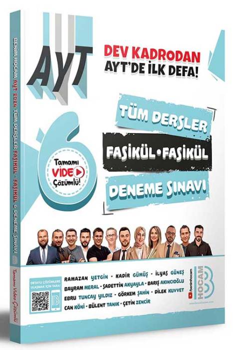 2024 AYT Tüm Dersler Tamamı Video Çözümlü Fasikül Fasikül 6 Deneme Sınavı Benim Hocam Yayınları
