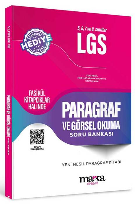 2024 5, 6, 7 ve 8. sınıflar için LGS Paragraf ve Görsel Okuma Soru Bankası Marka Yayınları