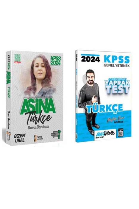 2024 Aşina KPSS Türkçe Tamamı Video Çözümlü Soru Bankası - Yaprak Test Seti Hocawebde ve İsem Yayıncılık