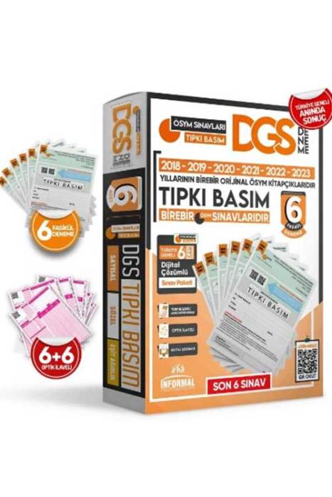 2024 DGS Son 6 Yıl Tıpkı Basım Türkiye Geneli 6 Deneme Dijital Çözümlü İnformal Yayınları