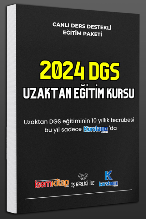 2024 DGS Uzaktan Eğitim Kursu Kurstayız.com