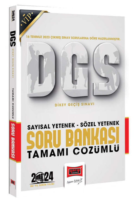 2024 DGS Vip Sözel Sayısal Bölüm Tamamı Çözümlü Soru Bankası Yargı Yayınları