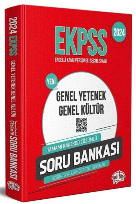 2024 EKPSS Soru Bankası Tek Kitap Editör Yayınları