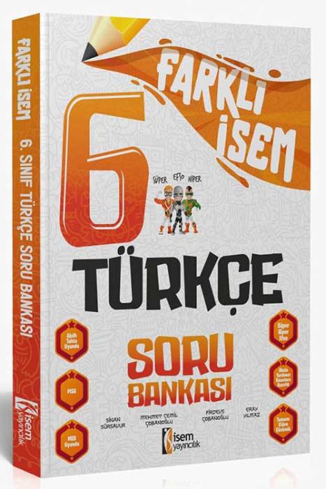 2024 Farklı İsem 6. Sınıf Türkçe Soru Bankası İsem Yayıncılık