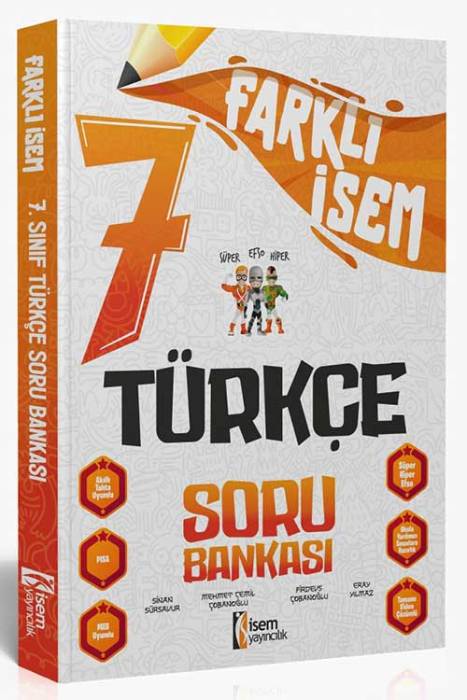 2024 Farklı İsem 7. Sınıf Türkçe Soru Bankası İsem Yayıncılık