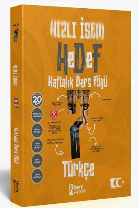2024 Hızlı İsem Hedef 7. Sınıf Türkçe Haftalık Ders Föyü İsem Yayıncılık