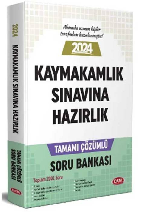 2024 Kaymakamlık Sınavına Hazırlık Tamamı Çözümlü Soru Bankası Data Yayınları