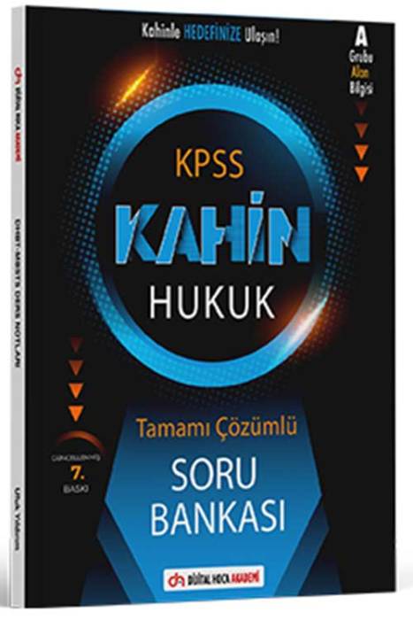 2024 KPSS A Grubu Kahin HUKUK Tamamı Çözümlü Soru Bankası Dijital Hoca Akademi Yayınları