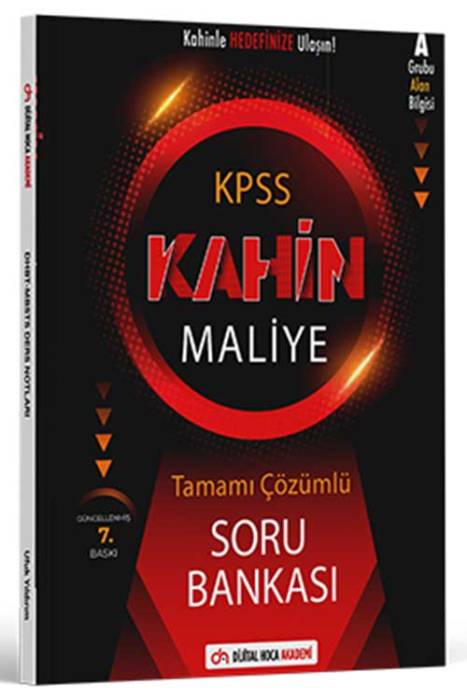 2024 KPSS A Grubu Kahin MALİYE Tamamı Çözümlü Soru Bankası Dijital Hoca Akademi Yayınları