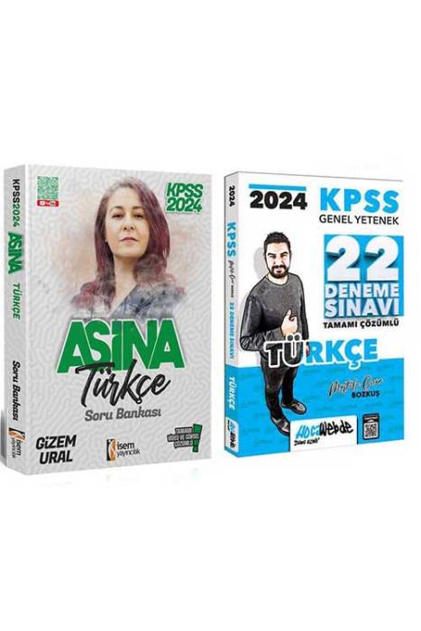 2024 KPSS Aşina Türkçe Soru Bankası - Deneme Seti HocaWebde ve İsem Yayıncılık