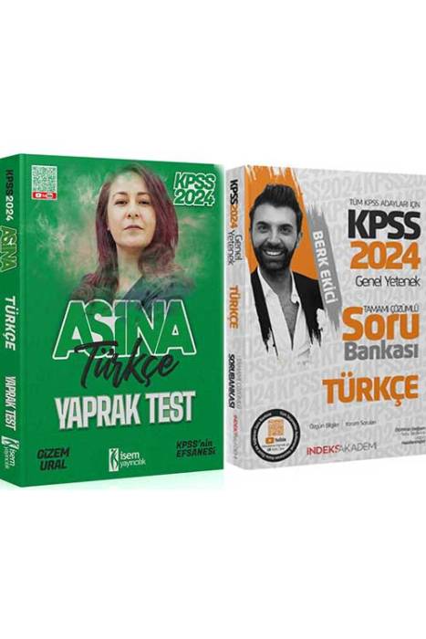 2024 KPSS Aşina Türkçe Yaprak Test ve Soru Bankası Seti Hoca Kafası ve İsem Yayıncılar