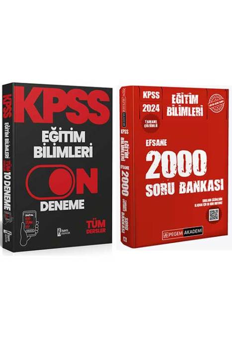 2024 KPSS Eğitim Bilimleri 10 Deneme - 2000 Soru Bankası Seti Pegem ve İsem Yayıncılık