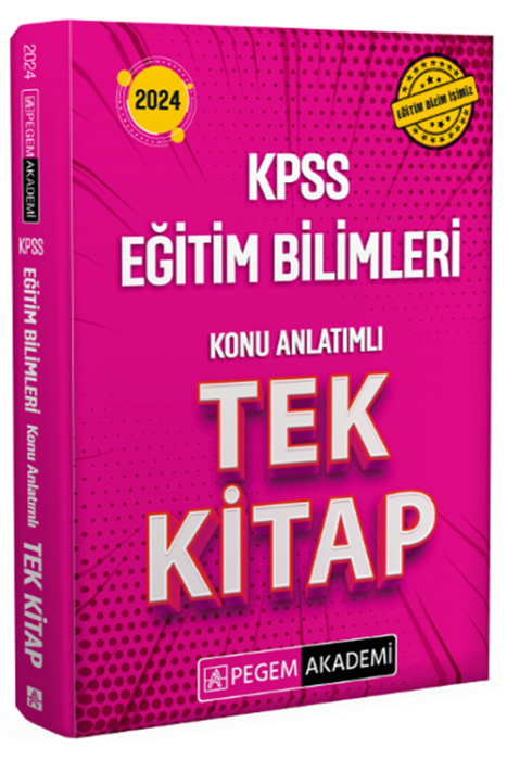 2024 KPSS Eğitim Bilimleri Konu Anlatımlı Tek Kitap Pegem Akademi Yayınları