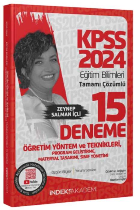 2024 KPSS Eğitim Bilimleri Öğretim Yöntem Teknikleri, Program Geliştirme 15 Deneme Çözümlü İndeks Akademi Yayıncılık