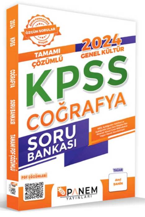 2024 KPSS Genel Kültür Tamamı Çözümlü Coğrafya Soru Bankası Panem Yayınları