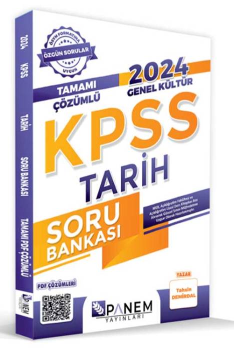 2024 KPSS Genel Kültür Tamamı Çözümlü Tarih Soru Bankası Panem Yayınları