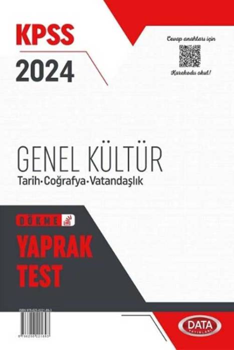 2024 KPSS Genel Kültür Tarih-Coğrafya-Vatandaşlık Yaprak Test Data Yayınları