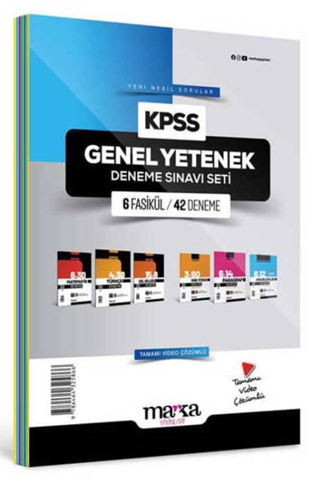2024 KPSS Genel Yetenek Deneme Sınavı Seti Tamamı Video Çözümlü 6 Kitap Marka Yayınları