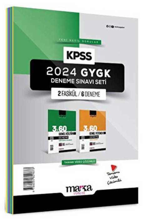 2024 KPSS Genel Yetenek Genel Kültür Deneme Sınavı Seti 2 Fasikül 6 Deneme Marka Yayınları
