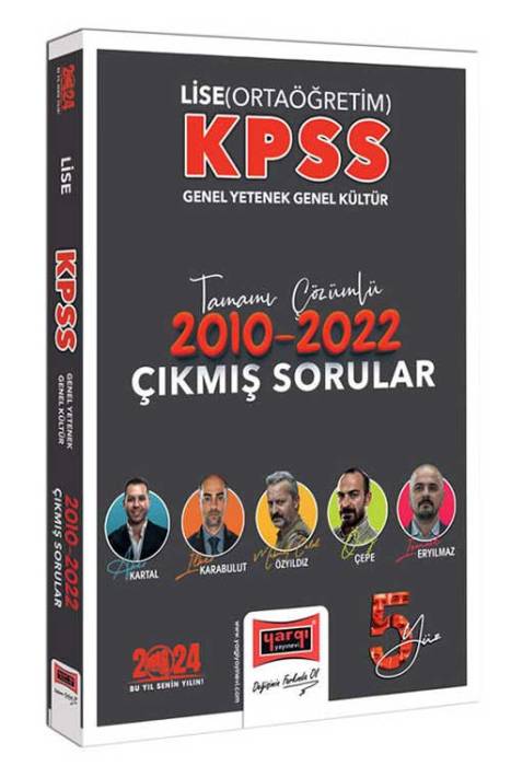 2024 KPSS GY-GK Lise (Ortaöğretim) Tamamı Çözümlü 2010-2022 Çıkmış Sorular Yargı Yayınları