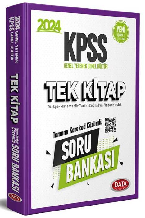 2024 KPSS GYGK Tek Kitap Soru Bankası Karekod Çözümlü Data Yayınları