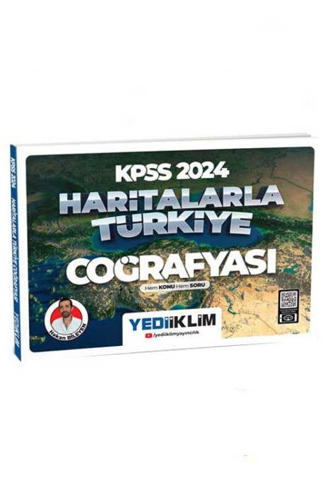 2024 KPSS Haritalarla Türkiye Coğrafyası Hem Konu Hem Soru (Hakan Bileyen) Yediiklim Yayınları