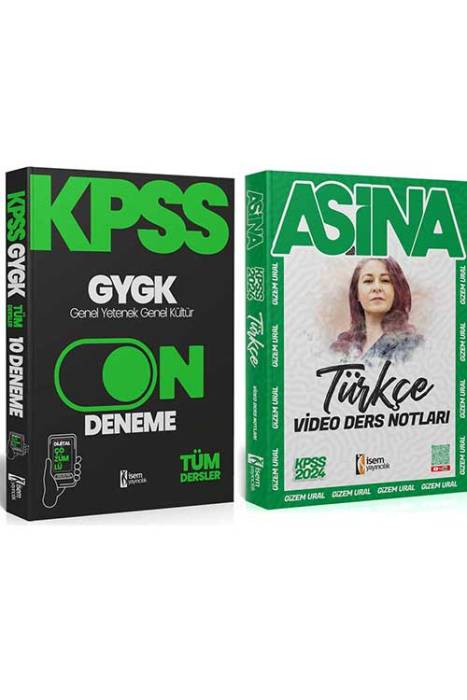 2024 KPSS Lisans 10 Deneme ve Aşina Türkçe Video Ders Seti İsem Yayıncılık
