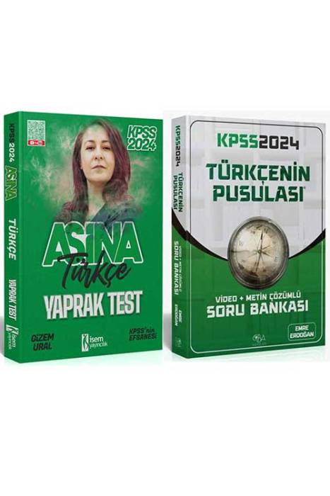 2024 KPSS Lisans Aşina - Pusula Serisi Türkçe Yaprak Test - Soru Bankası Seti CBA Akademi ve İsem Yayıncılık