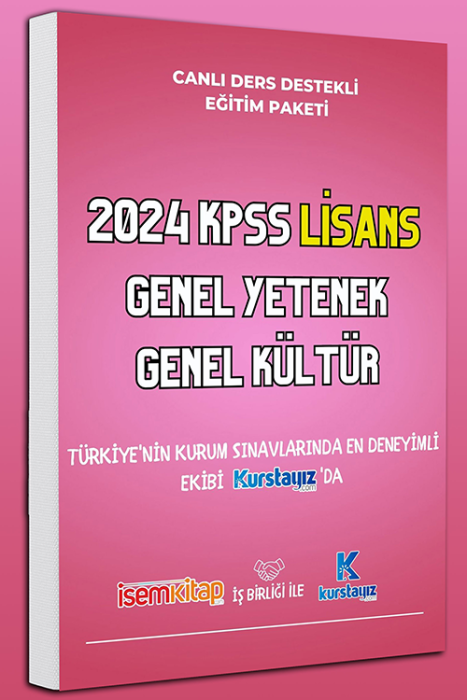 2024 KPSS Lisans Genel Yetenek Genel Kültür Hazırlık Kursu Kurstayız.com