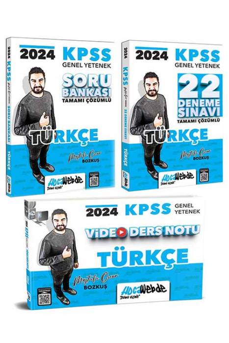 2024 KPSS Lisans Türkçe Soru Bankası - Ders Notu ve Deneme Seti HocaWebde Yayınları