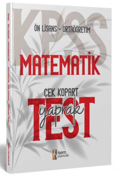 2024 KPSS Ortaöğretim Ön Lisans Matematik Çek Kopart Yaprak Test İsem Yayıncılık