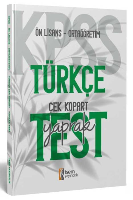 2024 KPSS Ortaöğretim Ön Lisans Türkçe Çek Kopart Yaprak Test İsem Yayıncılık