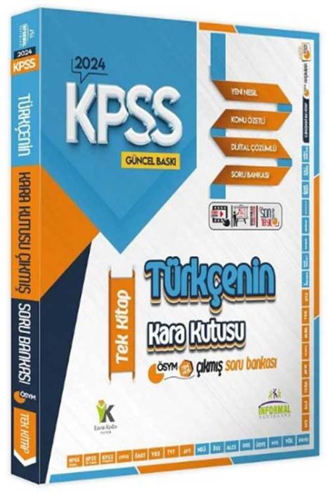 2024 KPSS Türkçenin Kara Kutusu Tek Kitap Çıkmış Sorular Soru Bankası İnformal Yayınları