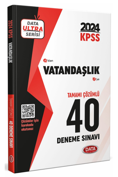 2024 KPSS Ultra Serisi Vatandaşlık 40 Deneme Sınavı Data Yayınları