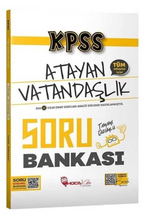 2024 KPSS Vatandaşlık Atayan Soru Bankası Çözümlü Hoca Kafası Yayınları