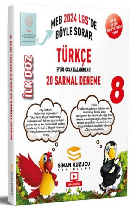 2024 LGS 8. Sınıf Türkçe Sarmal Branş Denemesi İLK DOZ Sinan Kuzucu Yayınları