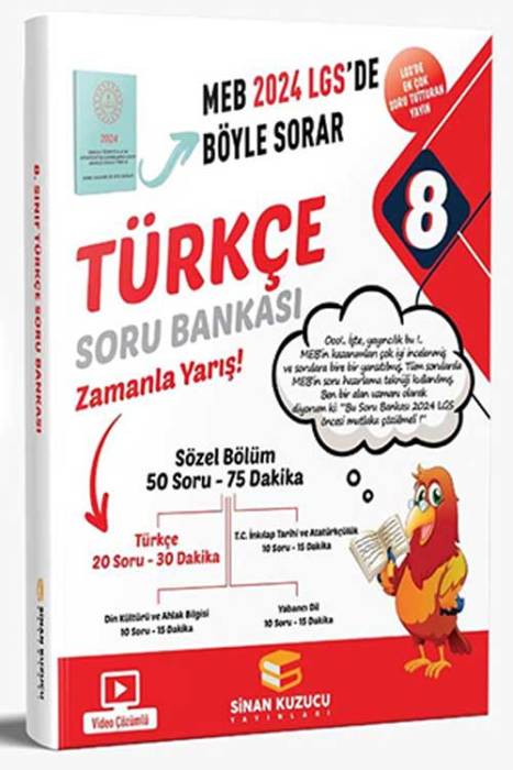 2024 LGS 8. Sınıf Türkçe Soru Bankası Sinan Kuzucu Yayınları