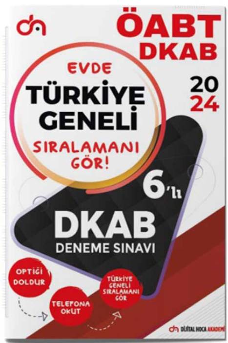 2024 ÖABT Din Kültürü ve Ahlak Bilgisi Öğretmenliği Türkiye Geneli Kurumsal 6 Deneme PDF Çözümlü Dijital Hoca Akademi