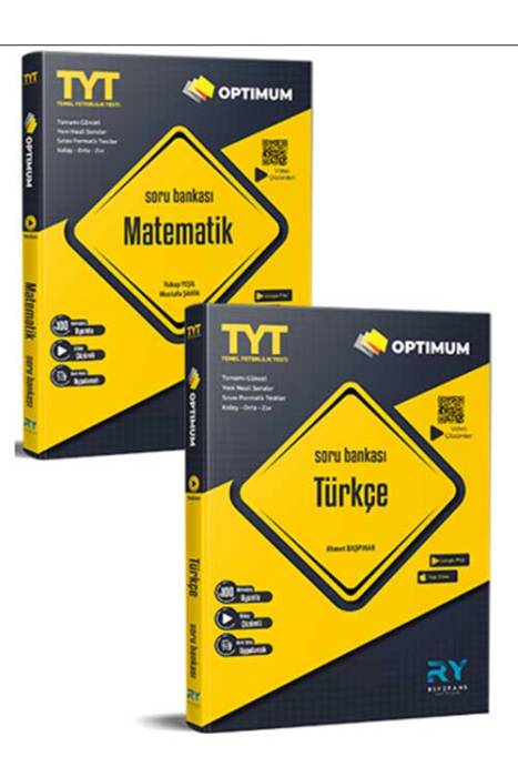 2024 Optimum YKS TYT Türkçe ve TYT Matematik Video Çözümlü Soru Bankası Seti Referans Yayınları