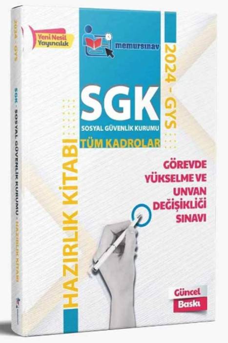 2024 SGK GYS Hazırlık Kitabı Memur Sınav Yayınları