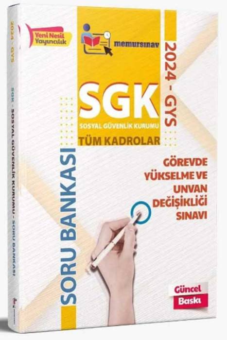 2024 SGK GYS Soru Bankası Memur Sınav Yayınları