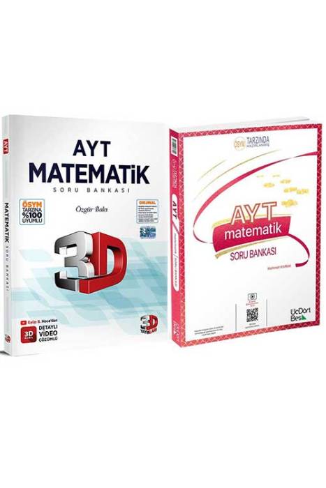 2024 YKS AYT Matematik Soru Bankası Seti 3D ve Üçdörtbeş Yayınları