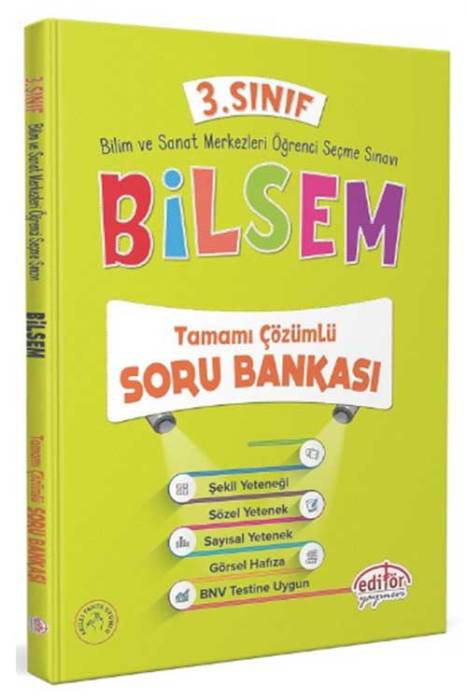 3. Sınıf BİLSEM Soru Bankası Editör Yayınları