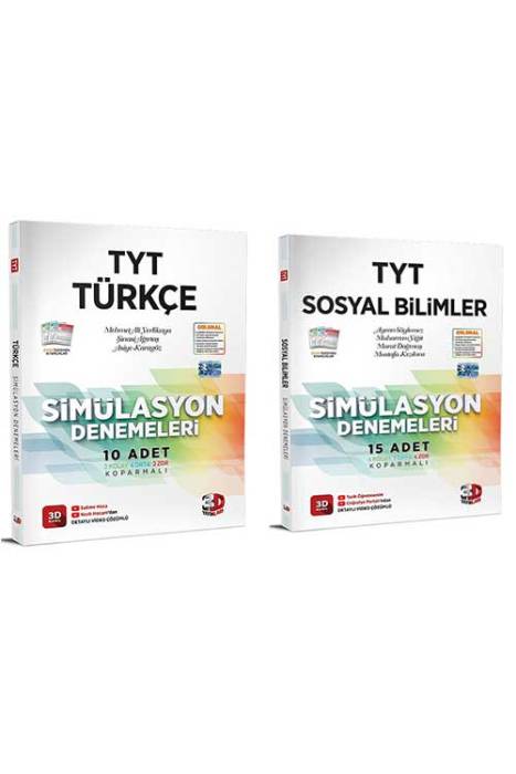 3D TYT Türkçe-Sosyal Bilimler Tamamı Video Çözümlü Simülasyon Denemeleri Seti