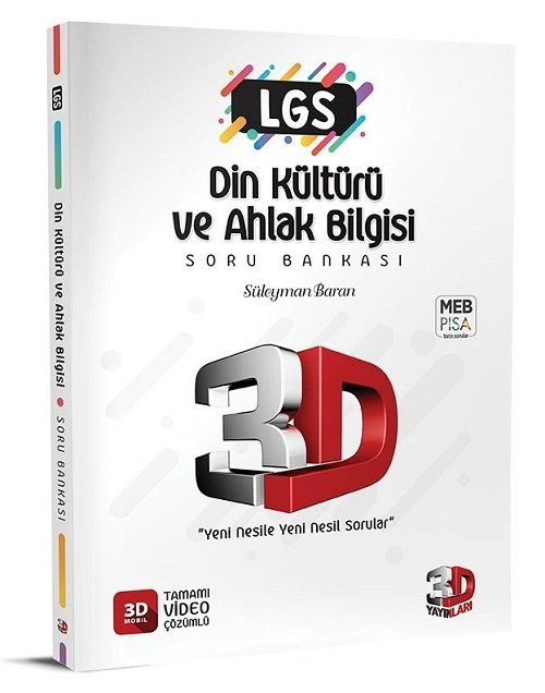 3D Yayınları LGS Din Kültürü ve Ahlak Bilgisi Soru Bankası 3D Yayınları