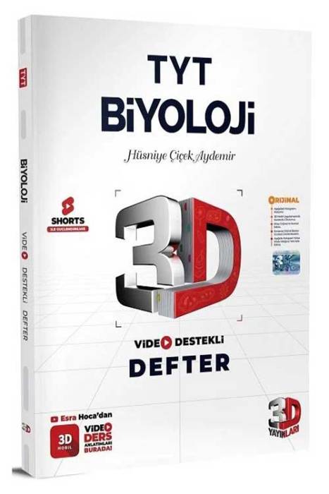 YKS TYT Biyoloji Video Destekli Defter 3D Yayınları