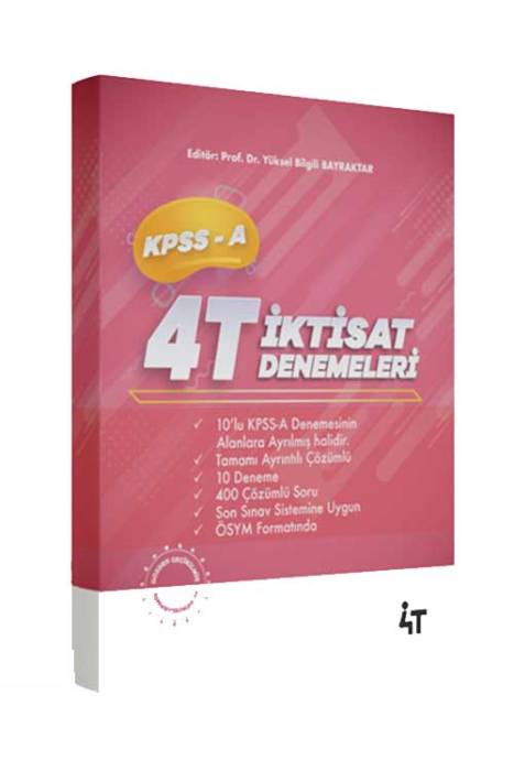 4T KPSS A Grubu İktisat 10 Deneme Çözümlü 3.Baskı 4T Yayınları