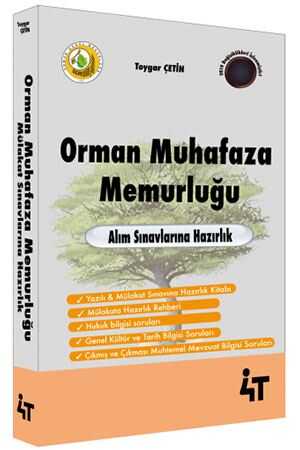4T Orman Muhafaza Memurluğu Alım Sınavlarına Hazırlık Kitabı 4T Yayınları