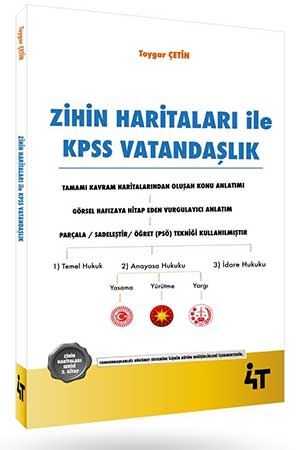 4T Yayınları Zihin Haritaları İle KPSS Vatandaşlık 4T Yayınları